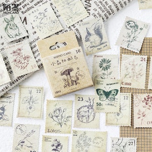 Sticker, Little Forest Post Office, 45 mini Sticker – Sticker, Aufkleber, Stationery, Journal, Tagebuch, Fotoalbum, Vintage, Retro