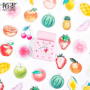 Adesivi di frutta "Frutta" con 45 mini adesivi — adesivi, adesivi, scrapbooking, cancelleria, diario