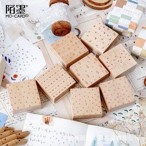 Pattern Holzstempel – SELOFF -50% | Ornamentale Muster für Papier & Textil, 5x5 cm, Hochwertiger Stempel für Scrapbooking, Textildruck