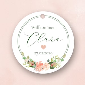 Etichette di carta personalizzate per neonati, battesimo, comunione, cresima, matrimonio, regalo per gli ospiti, grazie - etichette, cartellini