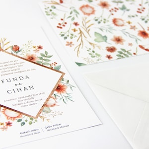 Faire-part de mariage "automne" - y compris enveloppe et sceau