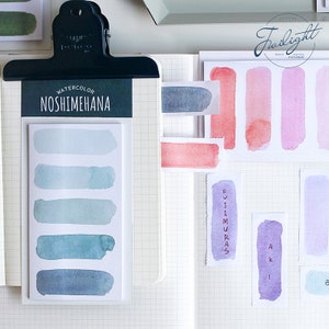 Ensemble de notes autocollantes aquarelle, 100 feuilles, 8 couleurs — Notes autocollantes, aquarelle, marque-page, bloc-notes, scrapbooking