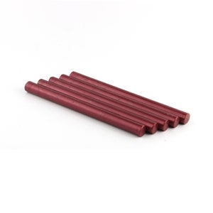Bastoncini di ceralacca per pistola per colla a caldo, rosso bordeaux, Ø 11 mm - ceralacca, ceralacca, timbro sigillo, sigillo in ceralacca, sigillo a lettera