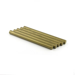 Barras de Lacre para Pistola de Cola Caliente, Oro Verde, Ø 11 mm - Lacre, Lacre, Sello de Lacre, Sello de Cera, Sello de Carta