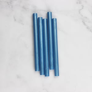 Barras de Lacre para Pistola de Cola Caliente, Azul Claro, Ø 11 mm - Lacre, Lacre, Sello de Lacre, Sello de Cera, Sello de Carta