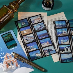 30 adesivi con pellicola fotografica trasparente: scrapbooking, articoli di cancelleria, diari, diari, articoli di carta