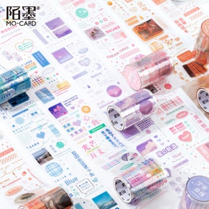 Transparante Washi Tapes, PET - Washi Tape, Masking Tape, Scrapbooking, Briefpapier, Dagboek, Dagboek, Decoratieve Tape