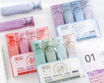 Glittermarkers set van 4 in roze, groen of blauw - Echte glitterstiften, glanzende markeerstiften om mee te schrijven en tekenen