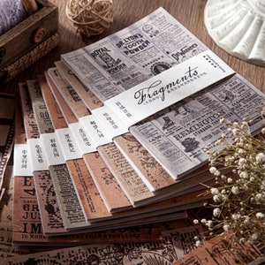 30 frammenti di carta retrò: scrapbooking, cancelleria, diario, diario, articoli di carta