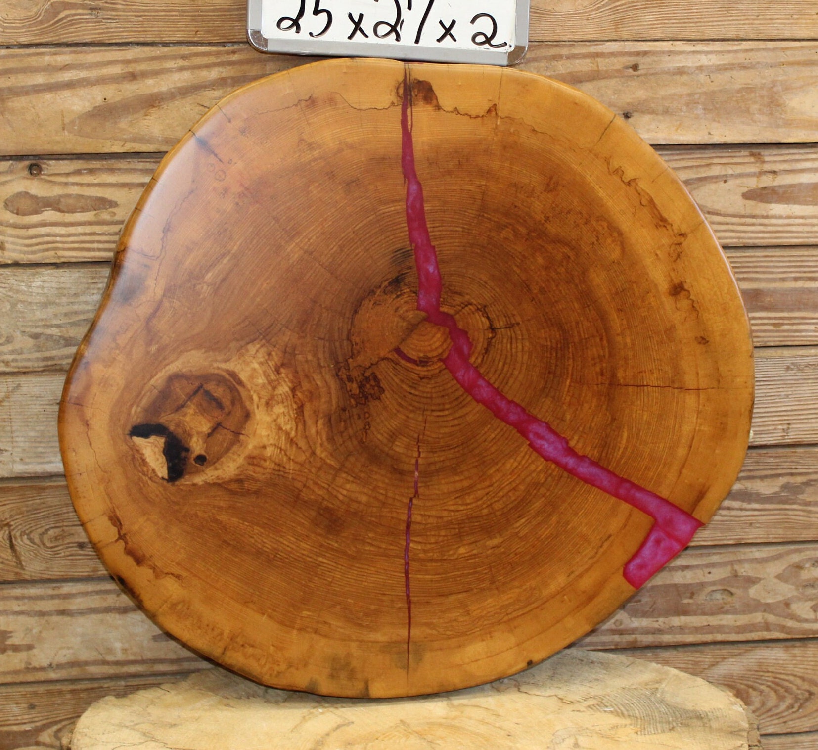 Hackberry Rough Cut Live Edge Hackberry Cross Cut W/ Parrot Resin Fill SKU# 022322-146 - Etsy