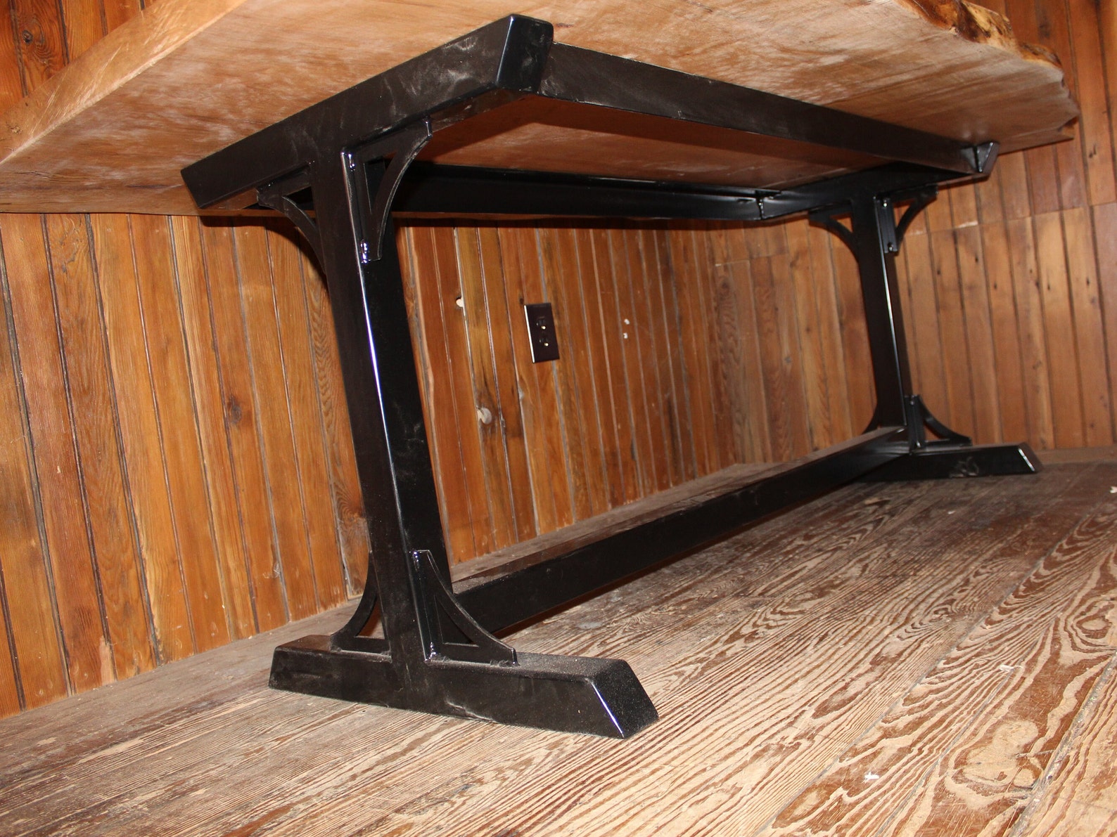 Iron Trestle Table Base Etsy