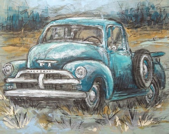 Vintage Chevy Truck (print)