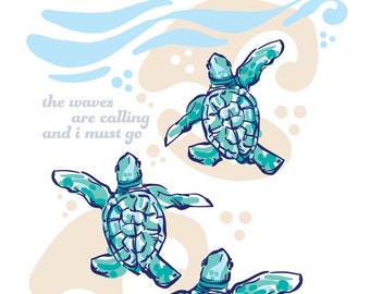 Baby Sea Turtles (Print)