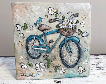 Enjoy the Journey: Bicycle with Flowers