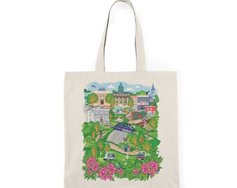 Scenic Illustration: Newnan, GA Canvas Tote Bag