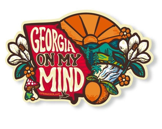 Featured listing image: Georgia On My Mind Sticker