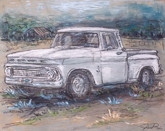 White Truck (print)