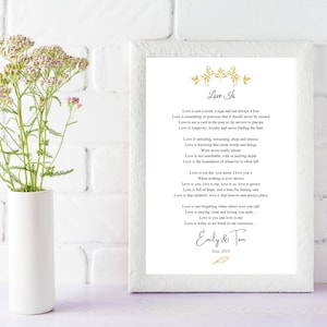 Personalised, Wedding, Poem, Digital Download Print, Wedding, Gift, Marriage, Couple