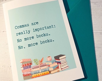Funny, Book Lover, Book Addict, Abid Reader, Birthday Card, Wax Seal, A5 Blank