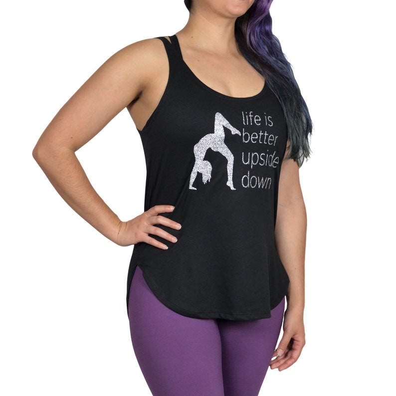 Life is Better Upside Down Yoga Pose Tank / Yoga Shirt ...