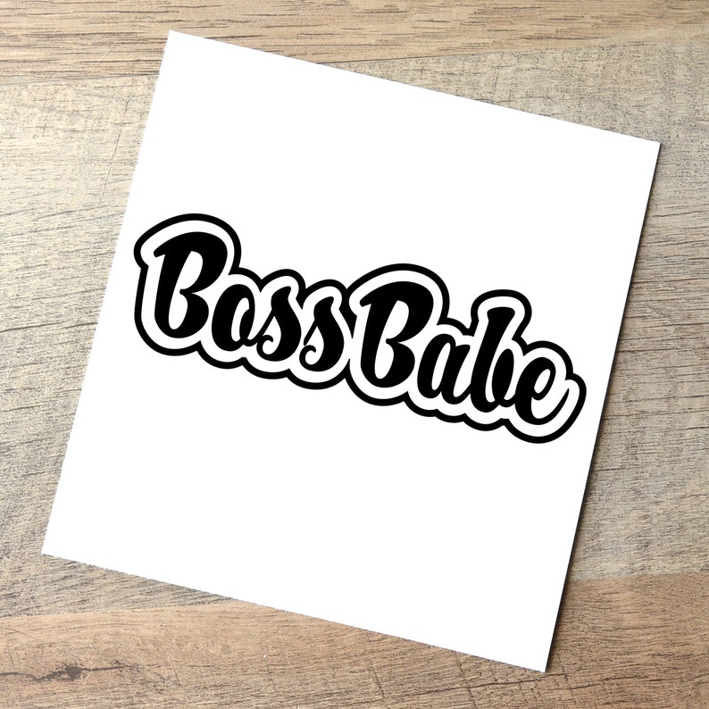 Boss Babe Decal Feminist Sticker Strong Woman Co-Worker Boss Gift