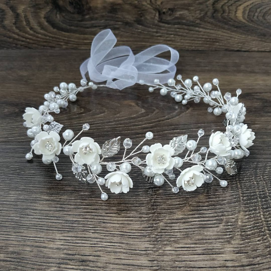 Headpiece Diademas Para Comunion Tocado De Primera Diadema