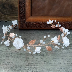 First Communion flower headband Floral hair wreath Communion headpiece