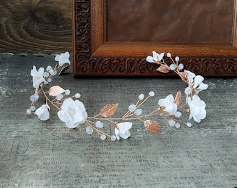First Communion flower headband Floral hair wreath Communion headpiece