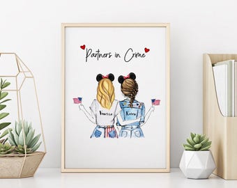 Best friend wall art | Etsy