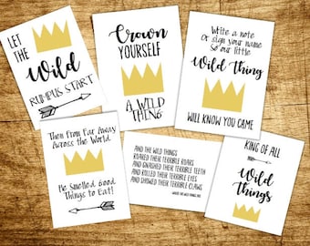 Where The Wild Things Are Printables, Party Decorations, First Birthday Printables, Wild One Party Printables