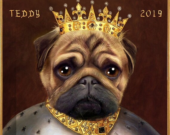 James I of England, Custom Pet Portraits, Royal pet portrait, Regal dog art, Renaissance pet portrait, Medieval pet portrait by JAnovelty