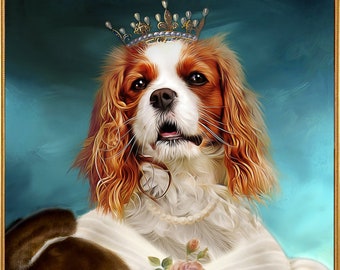 Medieval Pet Portrait Renaissance Pet Portraits & by JAnoveltyArt