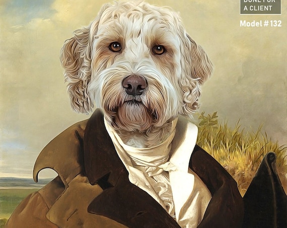 Mr. Darcy, Jane Austin Victorian Gentleman, 18th Century, High class society, Gift idea, Pet portrait, Personalized gift by JAnovelty