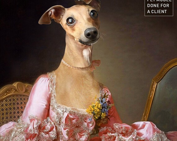 Countess, Princess, Queen, Personalized gift, Custom gift, Royal Pet, Regal pet portraits, Funny gift, Dog Portrait, by JAnovelty
