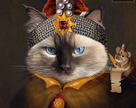 Vlad Dracula Prince - inspiration of Bram Stoker, Count Dracula Vampire, Halloween, Dracula Cat or dog, Halloween ideas, Custom Pet Portrait