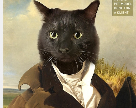 Mr. Darcy, Jane Austen Victorian Gentleman, 18th Century, High class society, Gift idea, Pet portrait, Personalized gift by JAnovelty