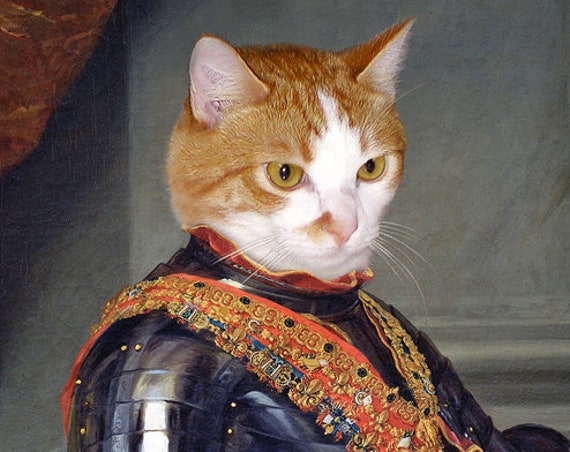 Charles III of Spain, Custom Pet Portraits, Dog or Cat Portrait, Digital personalized portrait painting, using your Pet's Photo