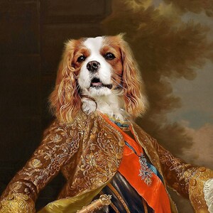 Personalized Christmas Gift Southern Belle Painting from Photo Custom Dog Painting