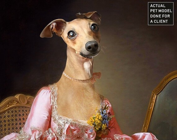 Countess, Princess, Queen, Personalized gift, Custom gift, Royal Pet, Regal pet portraits, Funny gift, Dog Portrait, by JAnovelty