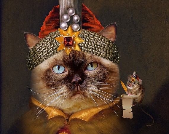 Vlad Dracula Prince - inspiration of Bram Stoker, Count Dracula Vampire, Halloween, Dracula Cat or dog, Halloween ideas, Custom Pet Portrait