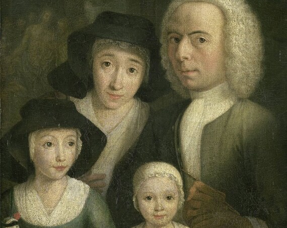 4 Personages Portrait, Custom family portrait, Classical art painting, Personalized gift present, Funny Family Painting