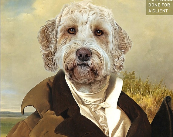 Mr. Darcy, Jane Austen Victorian Gentleman, 18th Century, High class society, Gift idea, Pet portrait, Personalized gift by JAnovelty