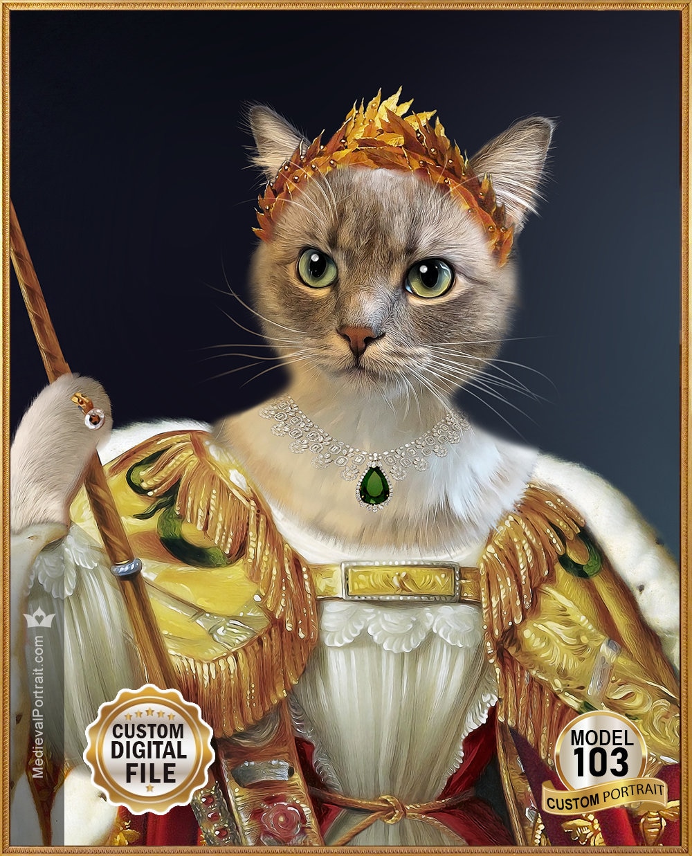 Custom Cat portrait, Custom dog portrait, Pet Portrait ...