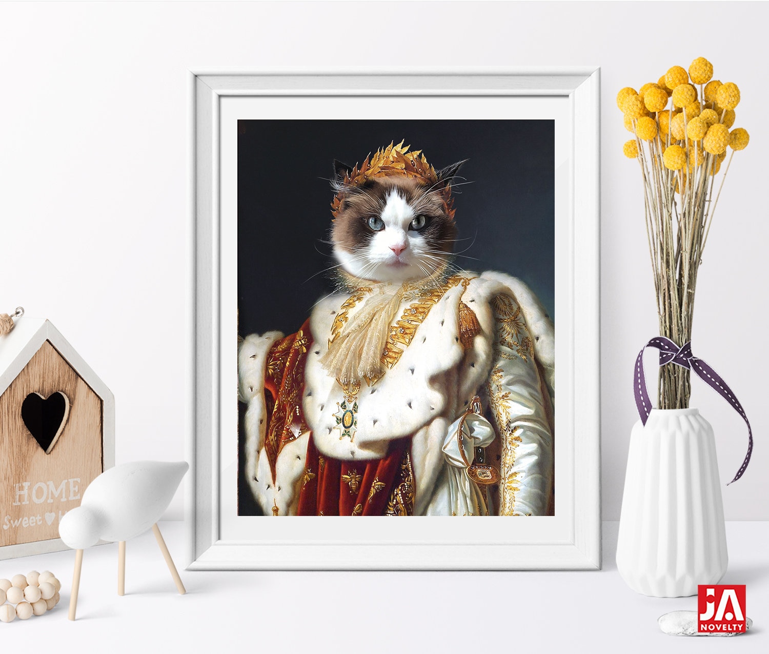 King Pet Portraits  Emperor Napoleon Dog or Cat  Portrait  
