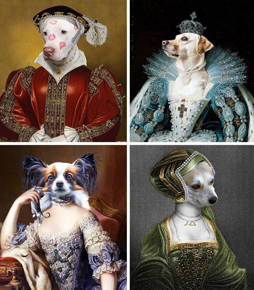Anne Boleyn, Custom Pet Portraits, Dog or Cat Portrait ...