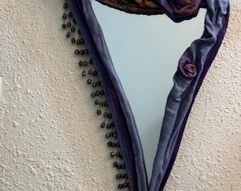 Mary Alveado hand made Mirror with fabric frame