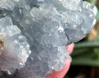 Very Beautiful Raw Celestite Crystal Clusterin Matrix/ Sparkling Natural Blue Celestite Stone / Celestite from Madagascar.