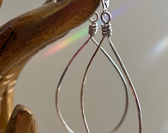 Sterling Silver large drop Earrings