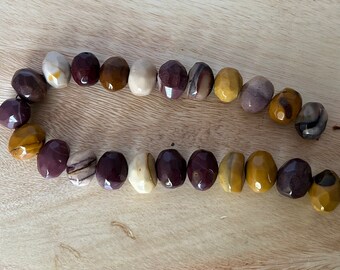 Australian Mookaite Jasper Grape beads, 23 for Jewelry making, Unique, beautiful, colorful crystal beads