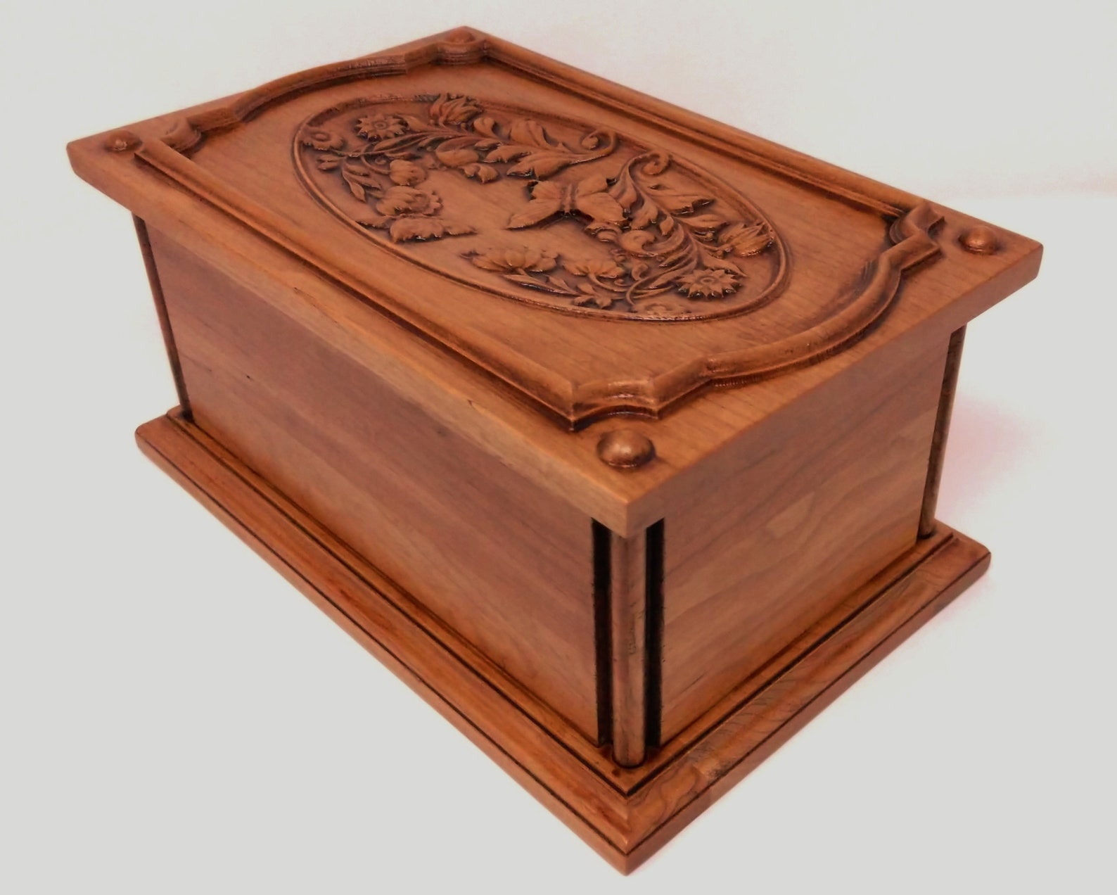 Wooden Urn / Butterfly Urns / Flowers Urns / Keepsake Urns / Etsy